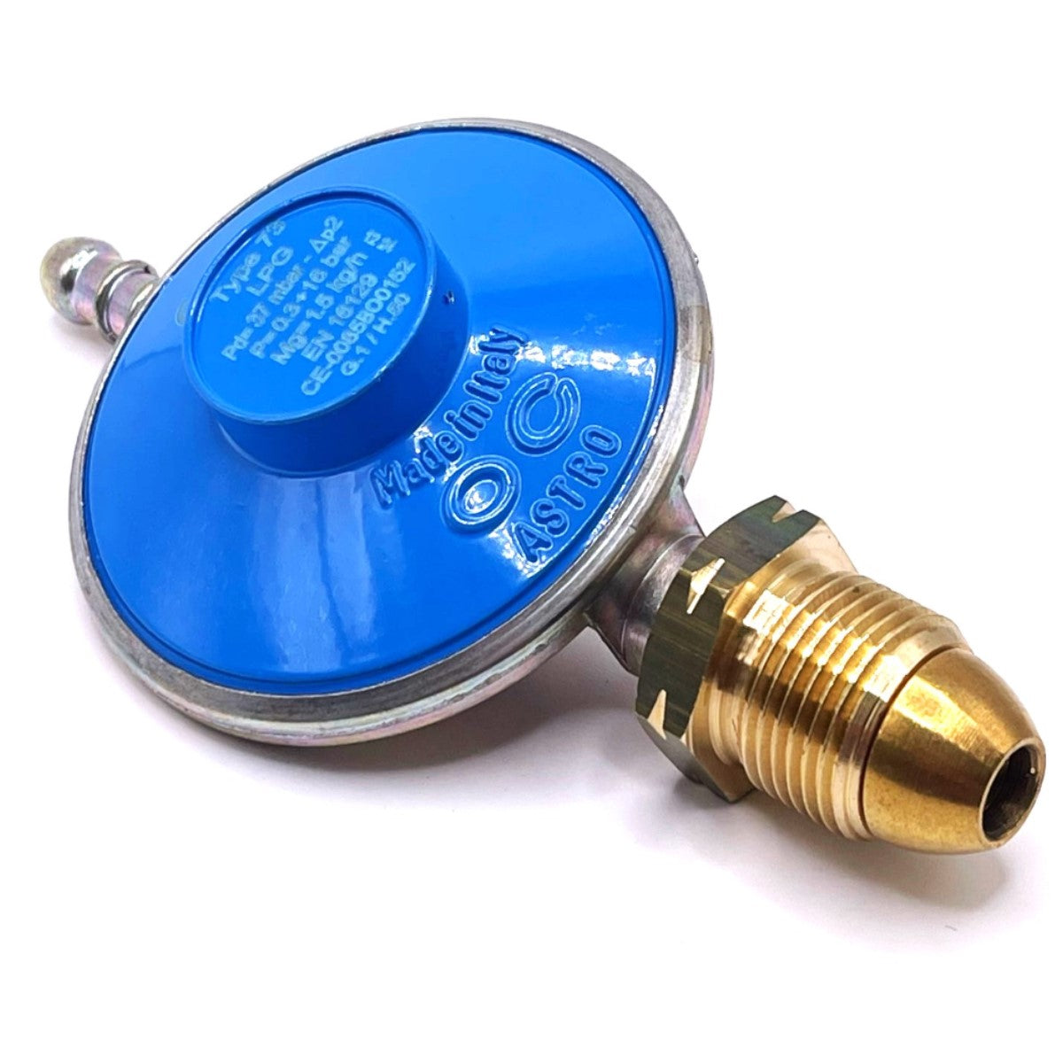 21mm Clip On Gas Cylinder Adapter Set with 37Mbar Gas Regulator and Nut Fitting
