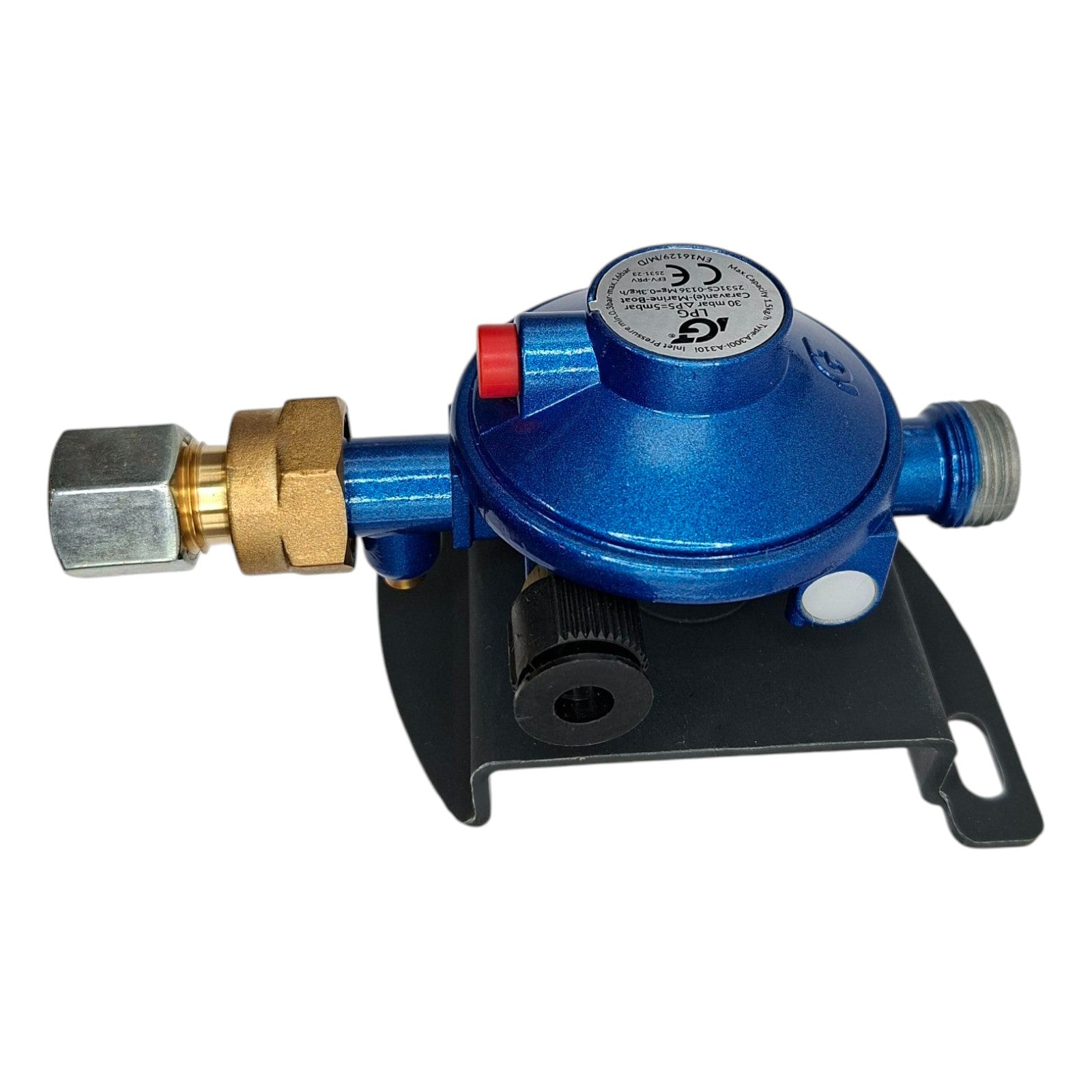 Wall Bulkhead Mounted Gas RV Regulator 30mbar for Caravans Motorhomes & Boats – M20x1.5 – 10mm Outlet