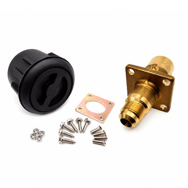 LPG Autogas  Bayonet Straight NRV Filling valve Jic  3/4" UNF x 21.8 mm Right hand with Black Fitting Box 70 mm