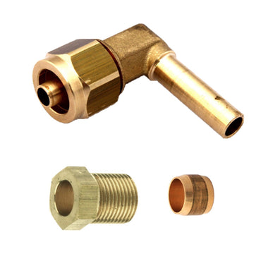 LPG Autogas 6mm 90 angled Flexible Pipe Fitting FARO Type Connector to 8mm brass