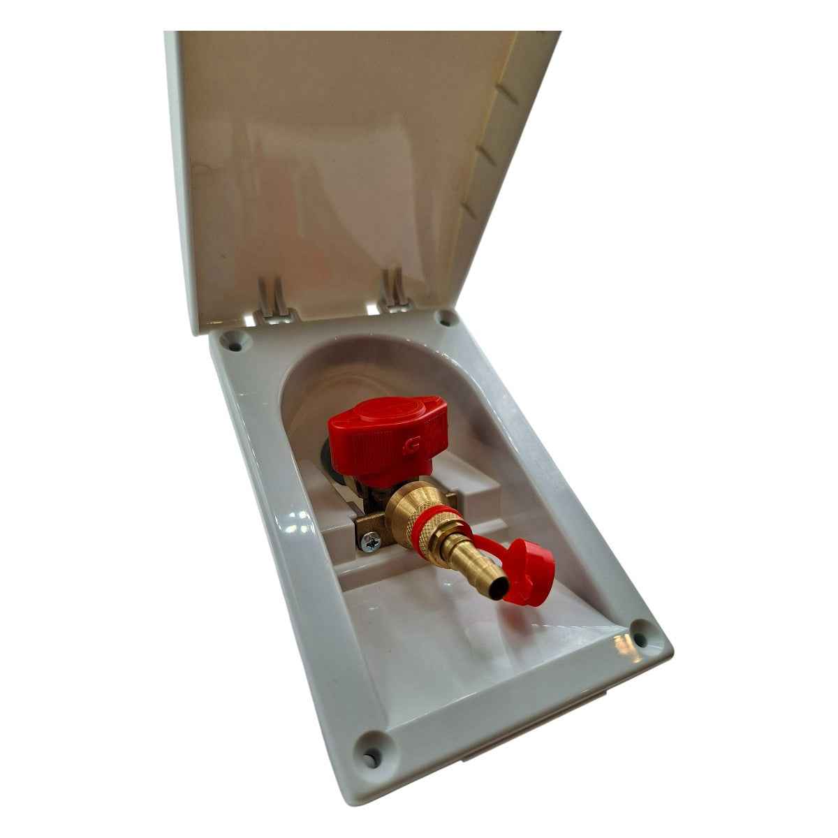 LPG Gas Outtake Outlet Socket RAL 9010 White – Quick Release Coupling External Gas Point for Caravans Motorhomes Campervans  BBQs