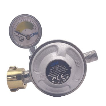 LPG Propane Gas pressure regulator 50 mbar 1.5kg/h with pressure gauge