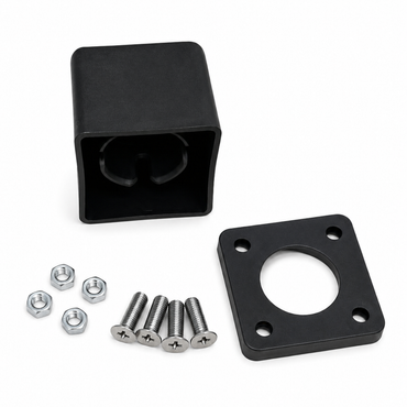Square LPG Dust Cap Cover Lid with Mounting Plate, Bayonet Fitting & Screws