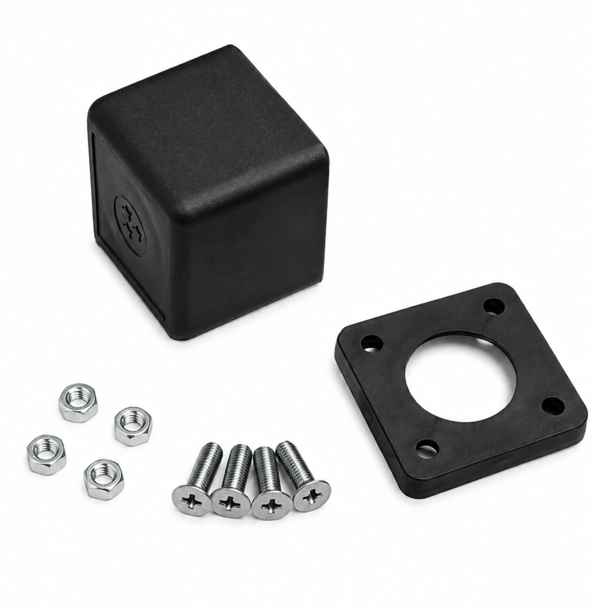 Square LPG Dust Cap Cover Lid with Mounting Plate, Bayonet Fitting & Screws