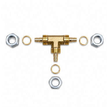 LPG Autogas T piece, 3 way 8mm Flexible FARO Pipe Hose Connector Extension