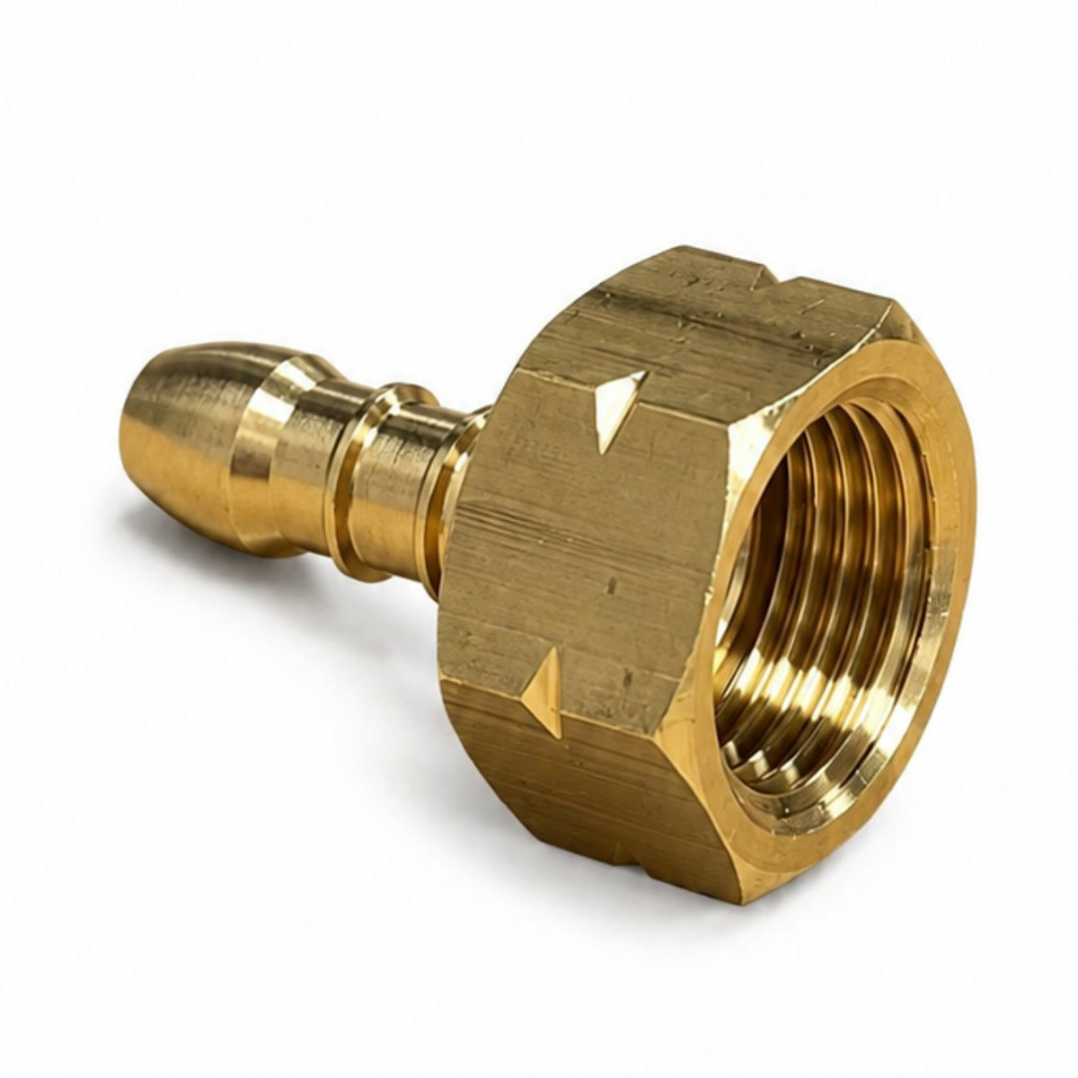 21.8mm Left Hand Thread Nut and Tail barbed fitting to Connect 8mm - 10mm Hose Pipe