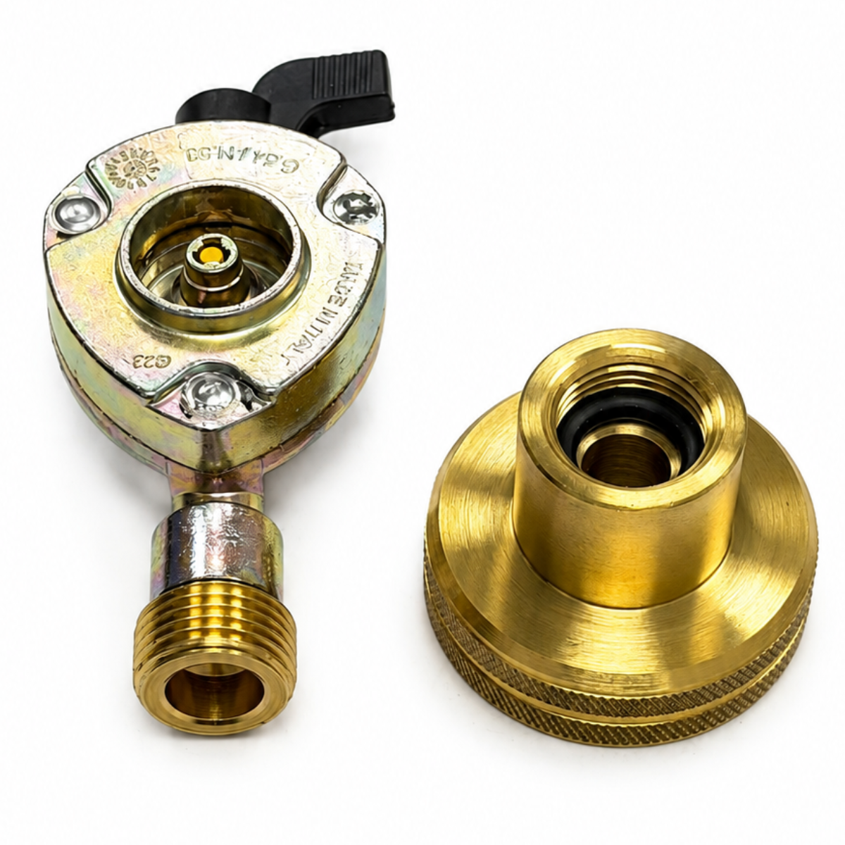 LPG GPL DISH Adaptor to 22mm Clip On 511 Type Adapter Set to Fill Gas Bottles in France, Italy, Bulgaria, East Germany, Sweden, Balkans, Eastern Europe Gas Stations.