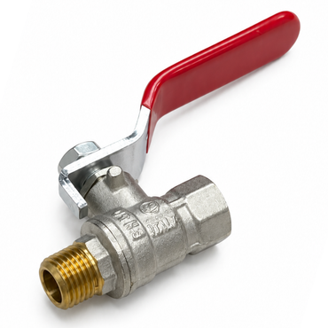 Ball valve 1/4" Male x 1/4" Female Brass  valve PN50 bar Water Air Oil Shut Off Valve