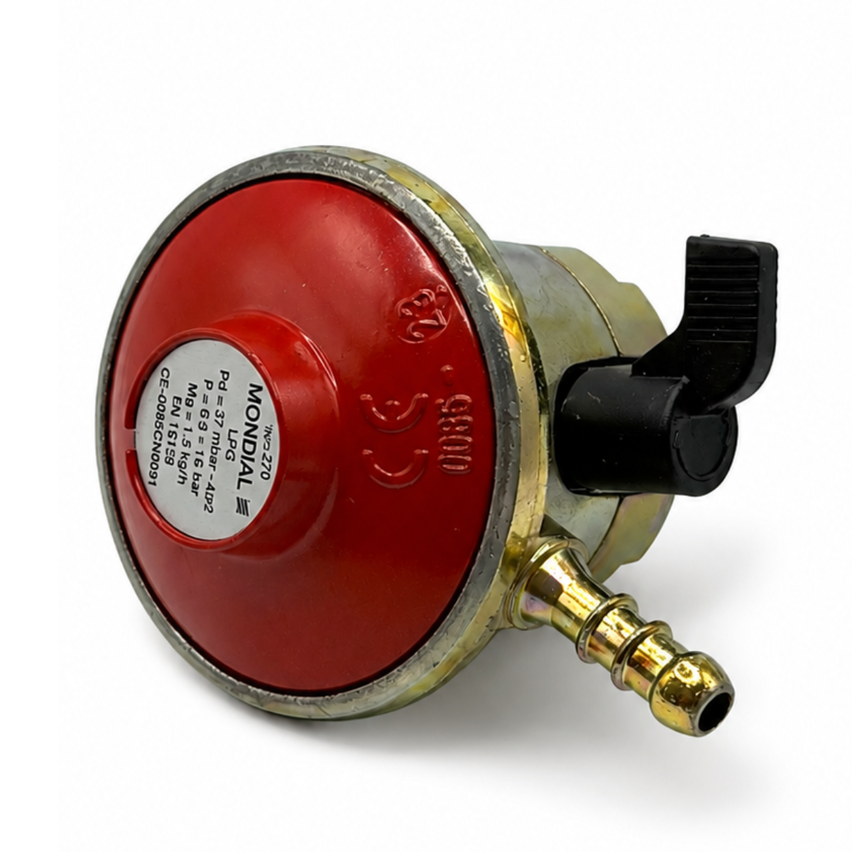 Patio Gas/Bbq Regulator 27mm Clip On 37Mbar, 1.5Kgh Fits Calor Gas/Flogas