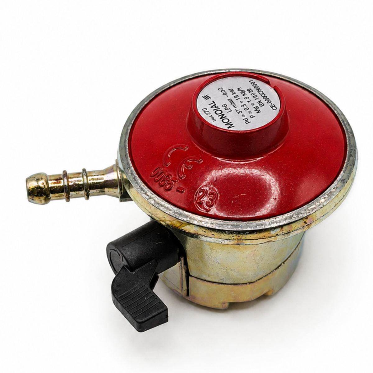 Patio Gas/Bbq Regulator 27mm Clip On 37Mbar, 1.5Kgh Fits Calor Gas/Flogas