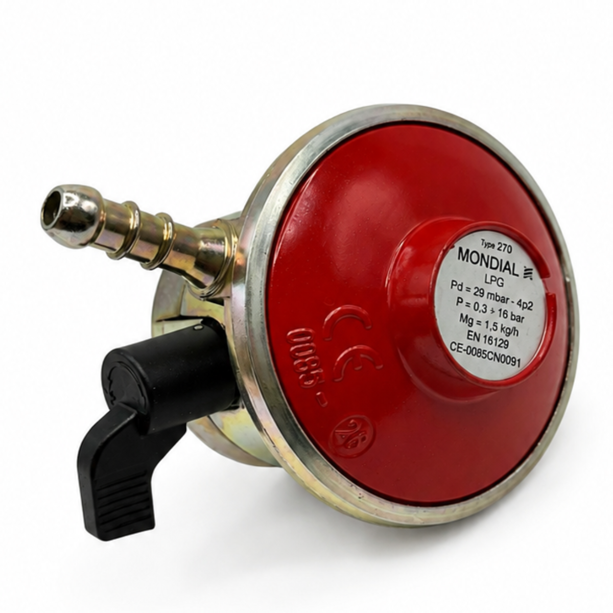 21mm Clip on Butane Regulator Flow rate 1.5kg/h, 8mm nozzle