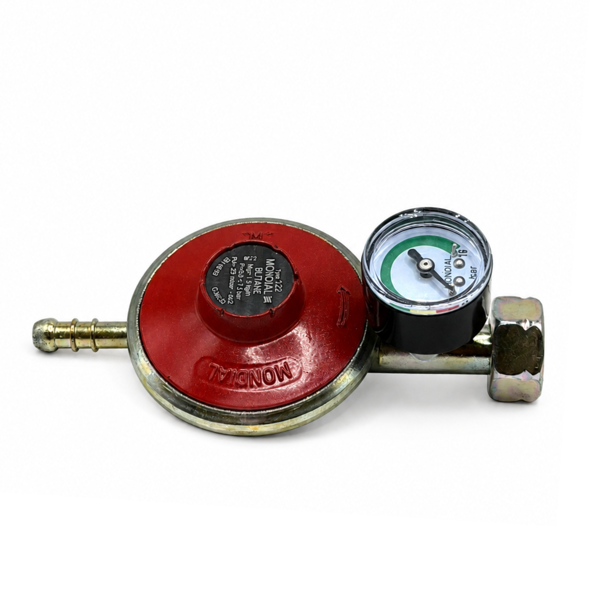 Butane Gas Low Pressure Regulator 21.8mm LH with level gauge 1.5kg/h 29 mbar