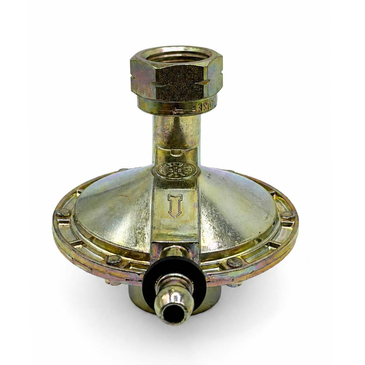 Butane Low Pressure Regulator 1.0kg/h 29 mbar Vertical 21.8mm LH - Nozzle accepts 8 mm