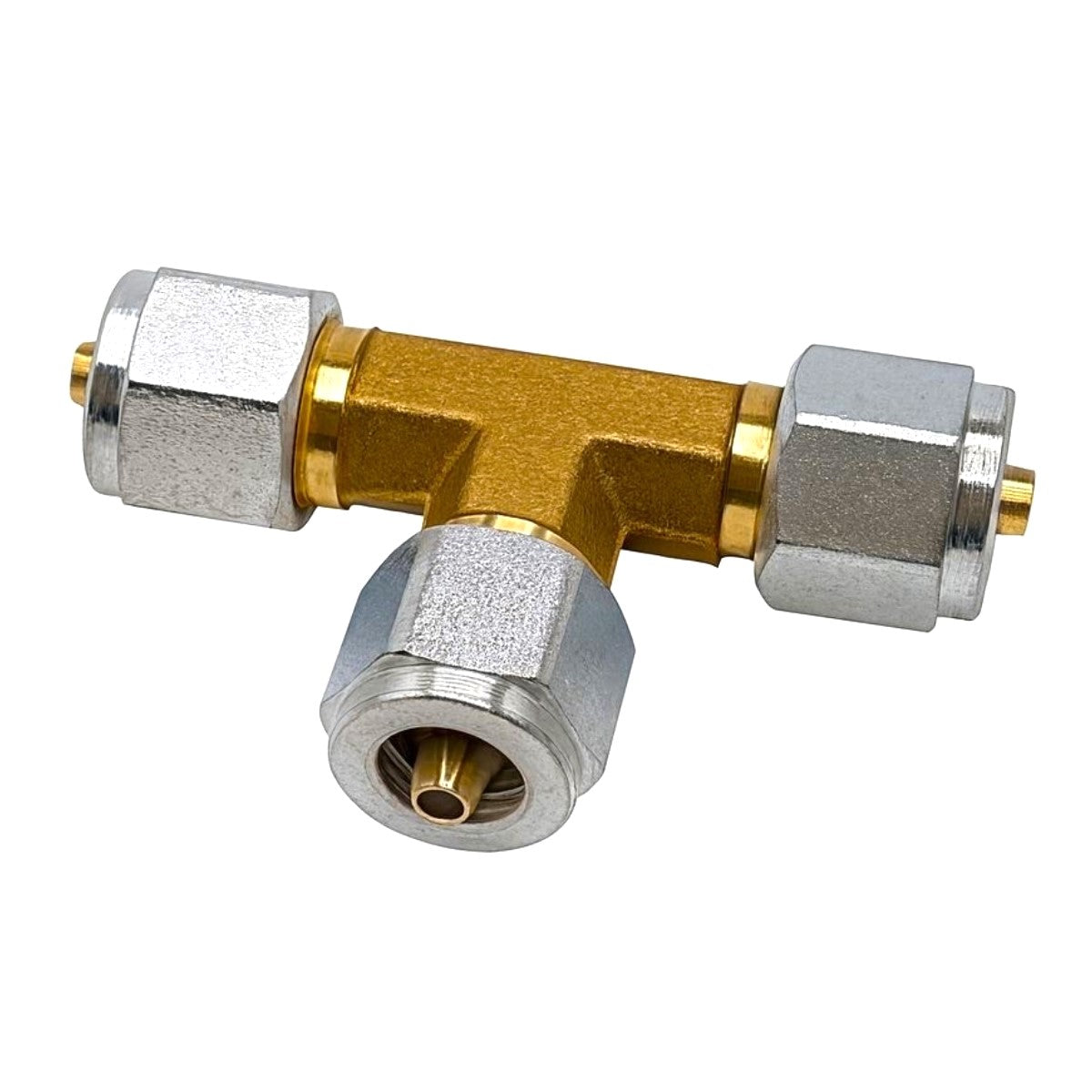 LPG Autogas T piece, 3 way 6mm Flexible FARO Pipe Hose Connector Extension