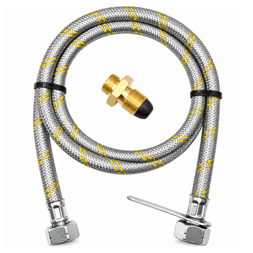 LPG Propane Butane Refill Hose  UK 5/8" POL LH Male to 21.8mm LH Connector