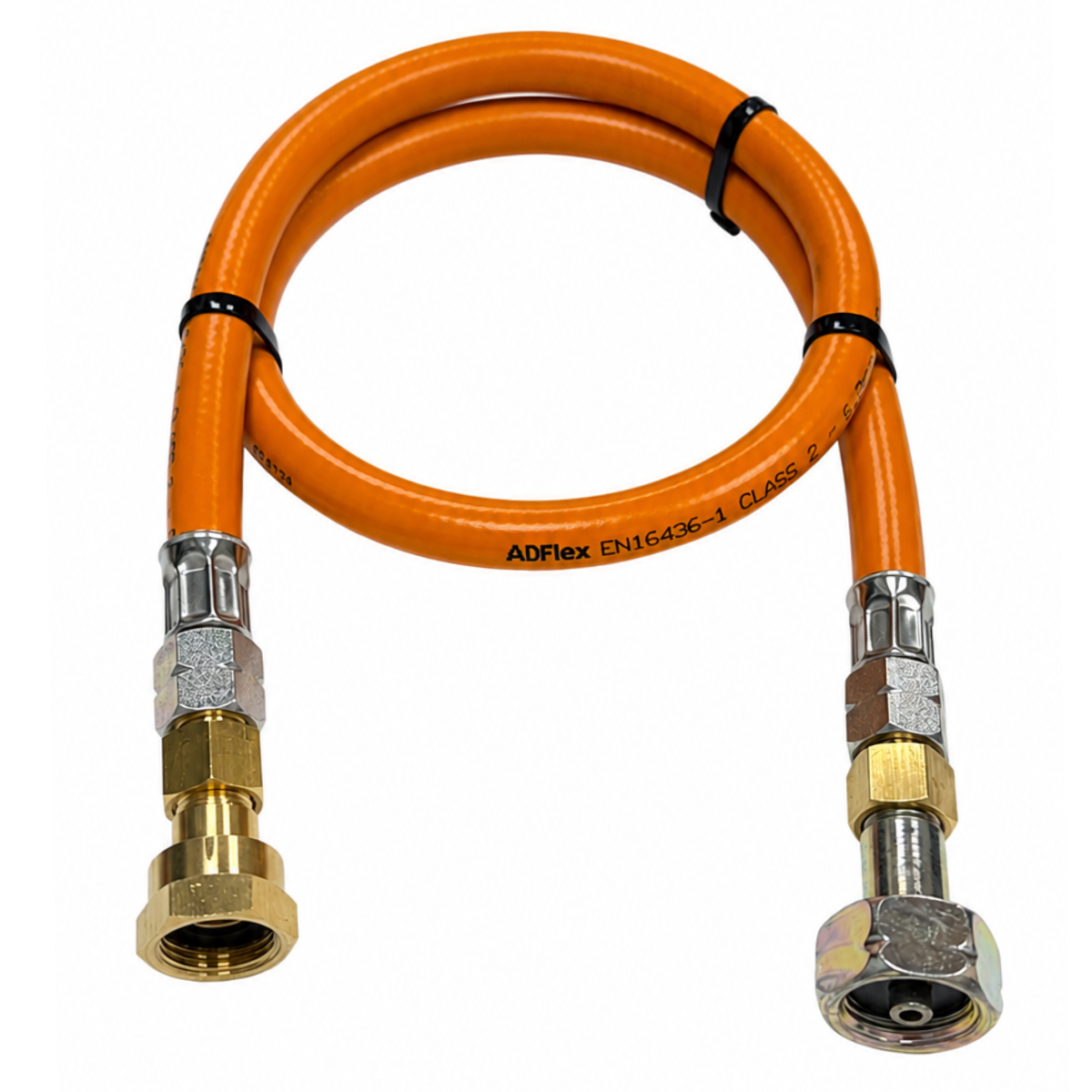 LPG High Pressure Orange Gas Hose Pigtail Pipe w20 RH x 21.8mm LH  fitting