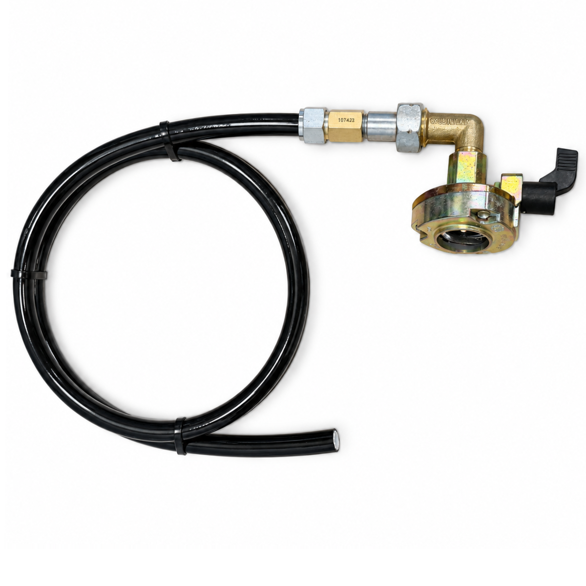 Clip on 27mm angled Gas Cylinder Adapter with 8mm faro high pressure pipe