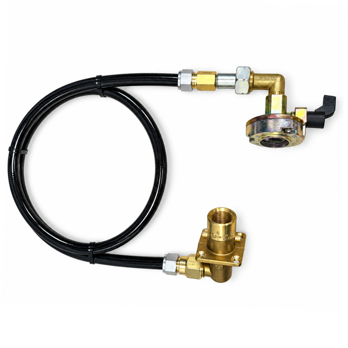 LPG 27mm Patio Clip On Adapter Gas Cylinder Filler Set With UK Bayonet Filling Point Adaptor