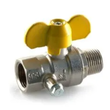 Brass Gas Test Point Ball Valve 1/2" BSP Male x Female TM Isolation Valve for LPG & Natural Gas