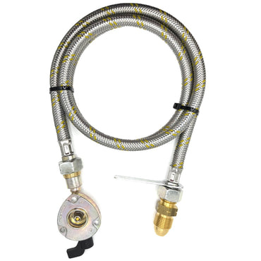 1 Metres LPG UK Gas Bottle 5/8" LH POL Adapter to 21.8 mm LH to butane or KLF German type and 20mm GAS ADAPTER CLIP – ON 21.8 LH