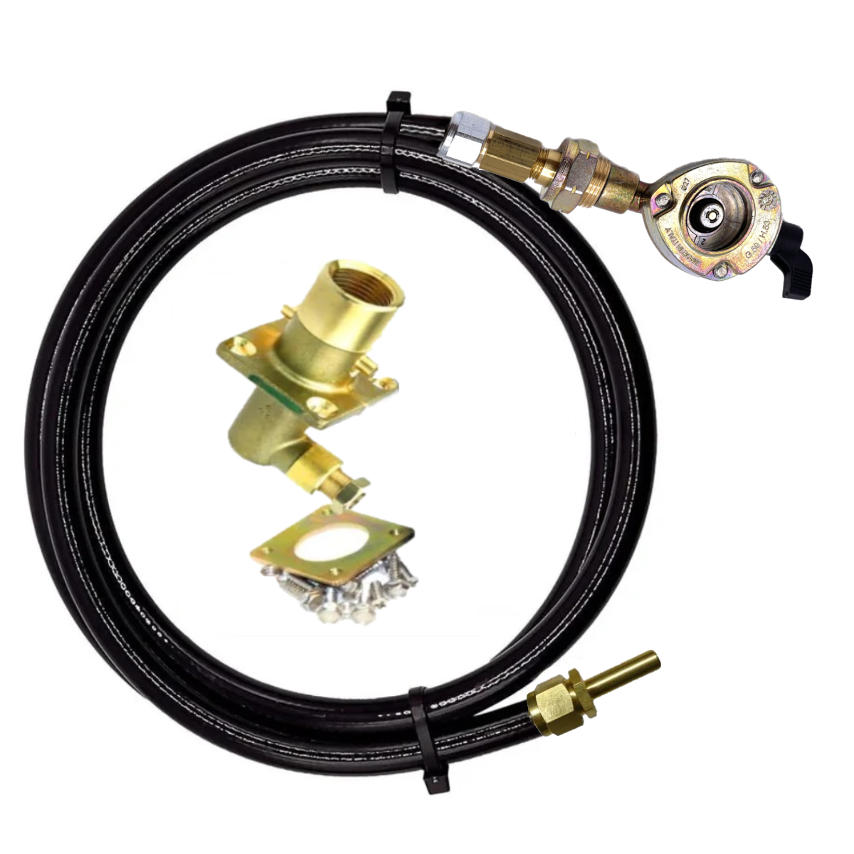 LPG Gas Propane Remote Refill Adaptors To Refill 27mm Clip On Type Cylinders, set