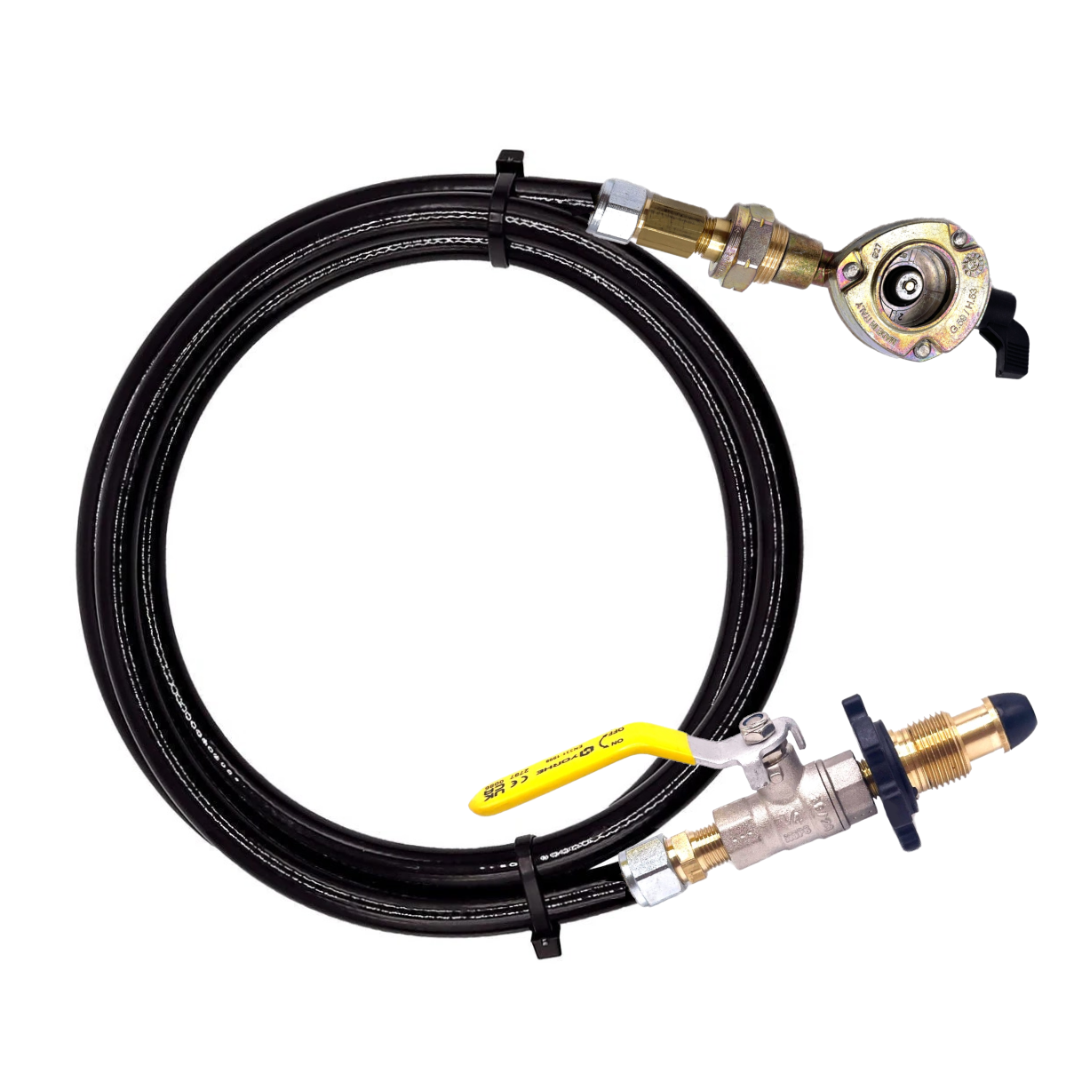 LPG Gas Propane Transfer Refill Set Adaptors to Fill 27mm Clip On Type Cylinders with Hand wheel Soft Nose