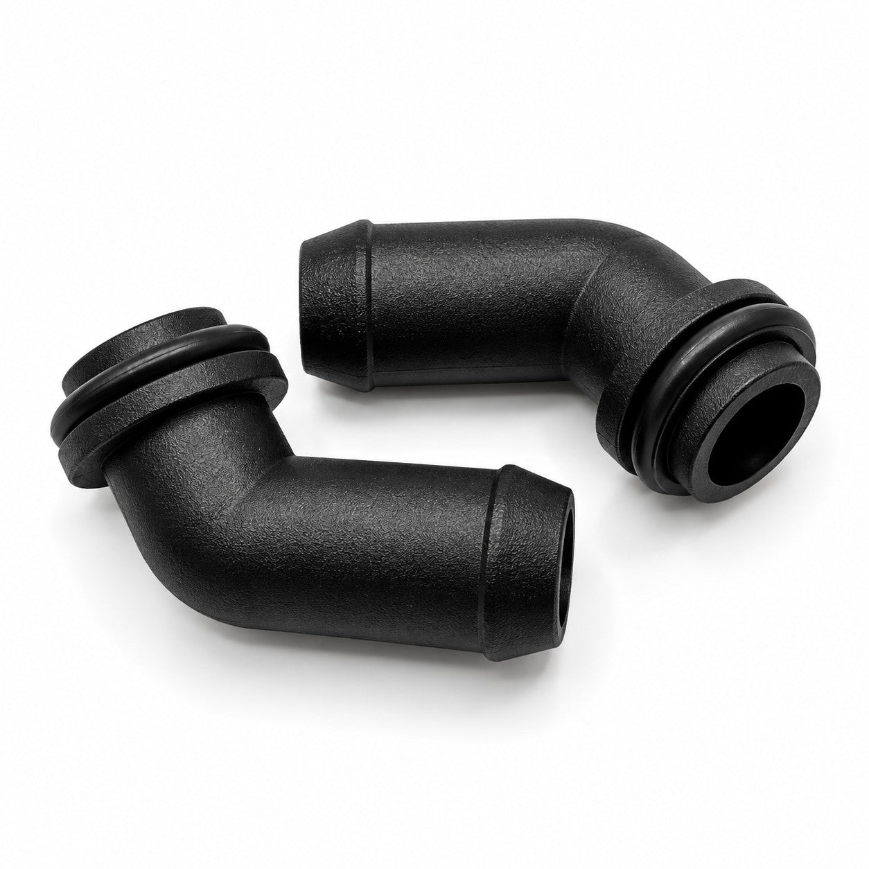 2x 11mm LPG Reducer Plastic Elbow Connectors with Rubber Seals