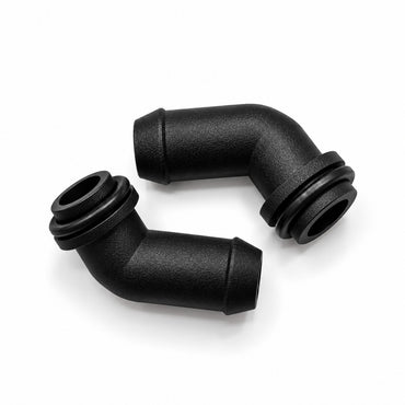 2x 11mm LPG Reducer Plastic Elbow Connectors with Rubber Seals