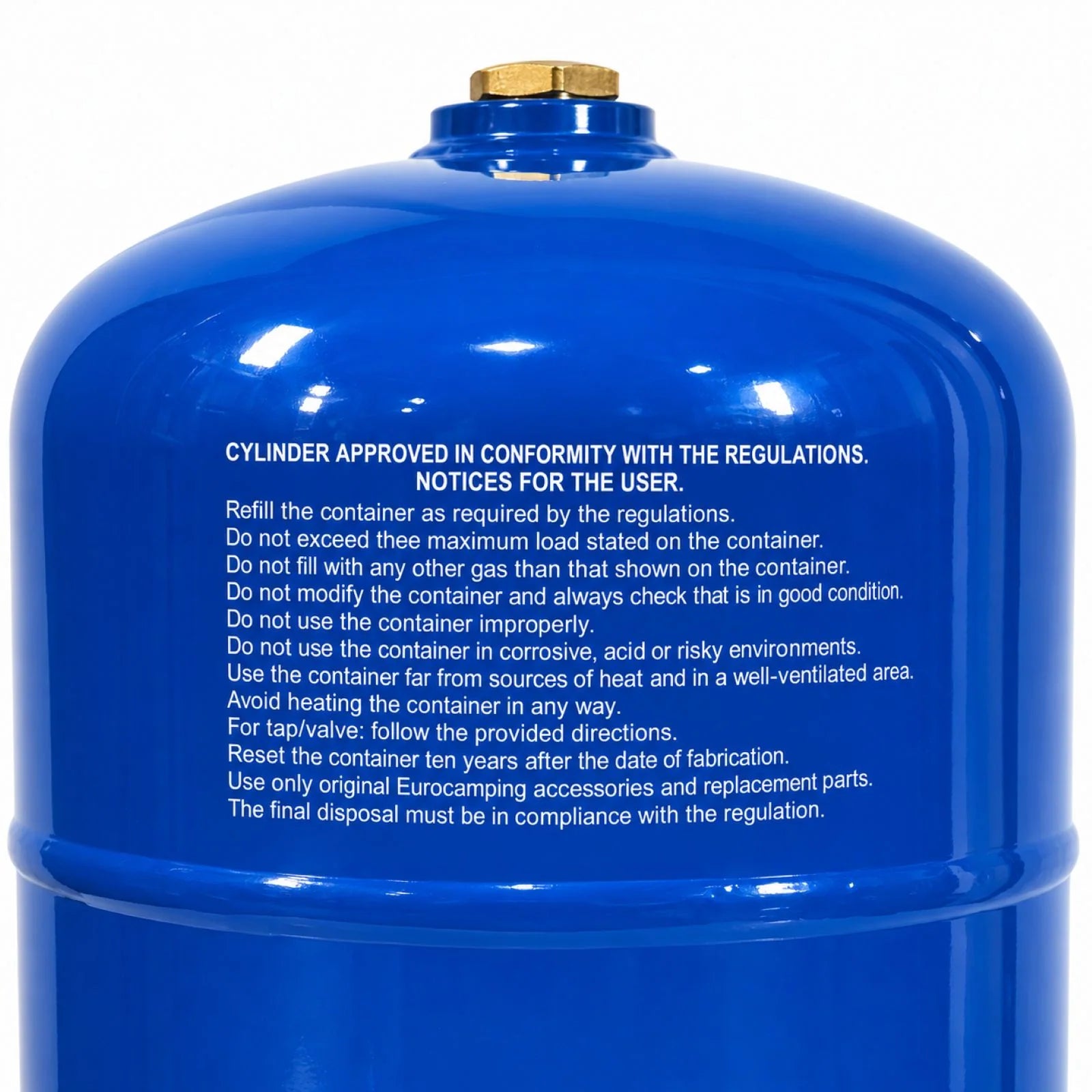 LPG Propane, Butane Gas Bottle camping cylinder with Valve 16x1.5 3kg
