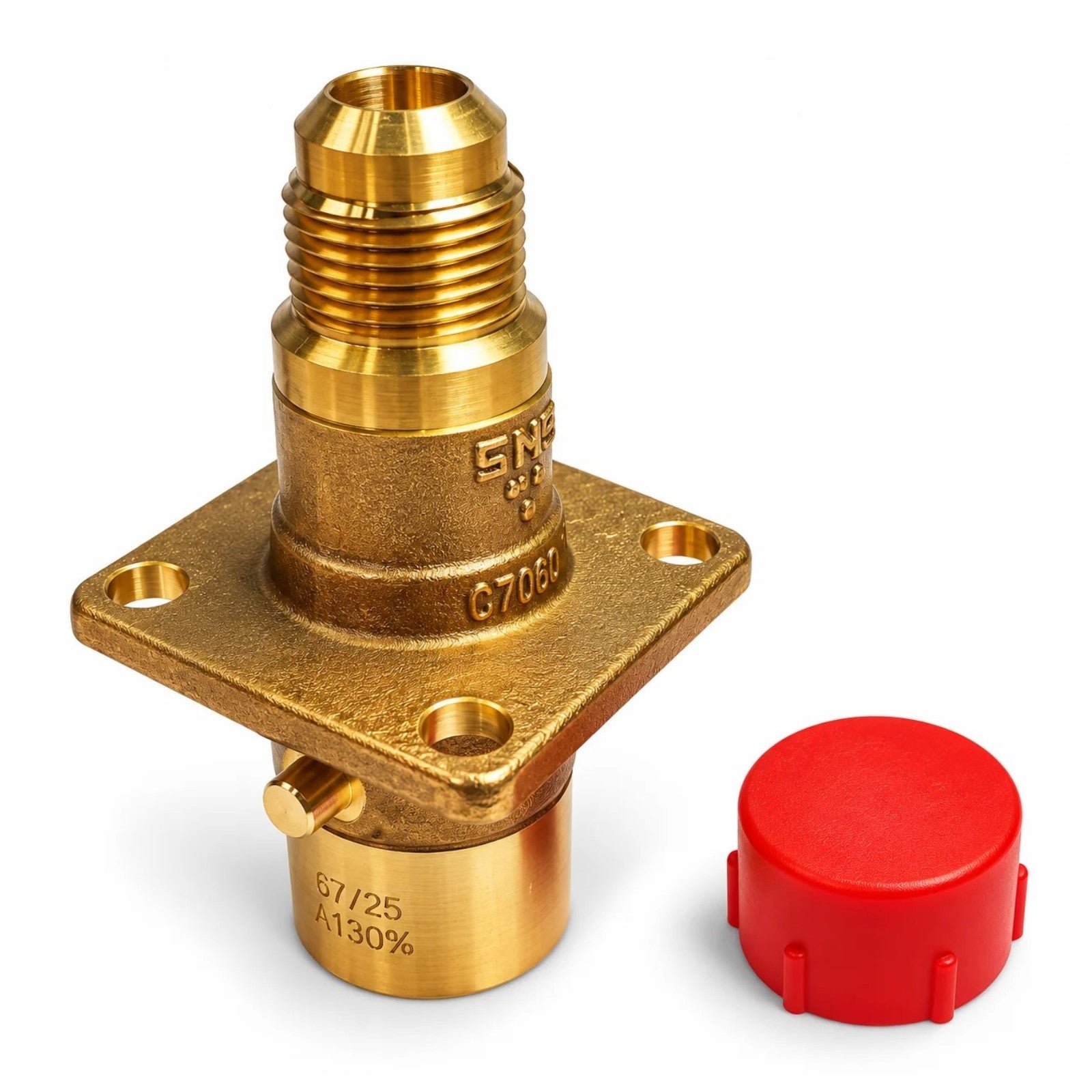 LPG Autogas Bayonet NRV Filling valve Jic 3/4" UNF x 21.8 mm Right hand with White Fitting Box 70 mm