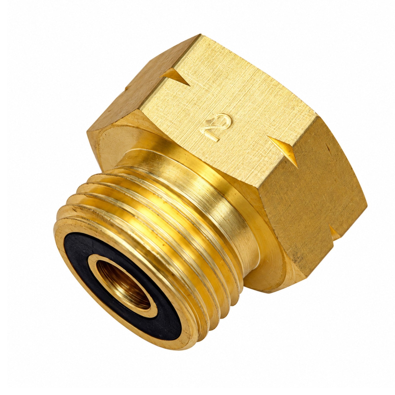 Italian Greek Austrian Gas Bottle Adapter No.2 21.8mm M KLF x 20mm F LH Gas Extraction Adapter W20 x 1/14"
