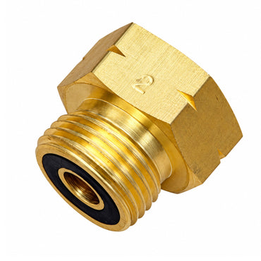Italian Greek Austrian Gas Bottle Adapter No.2 21.8mm M KLF x 20mm F LH Gas Extraction Adapter W20 x 1/14"