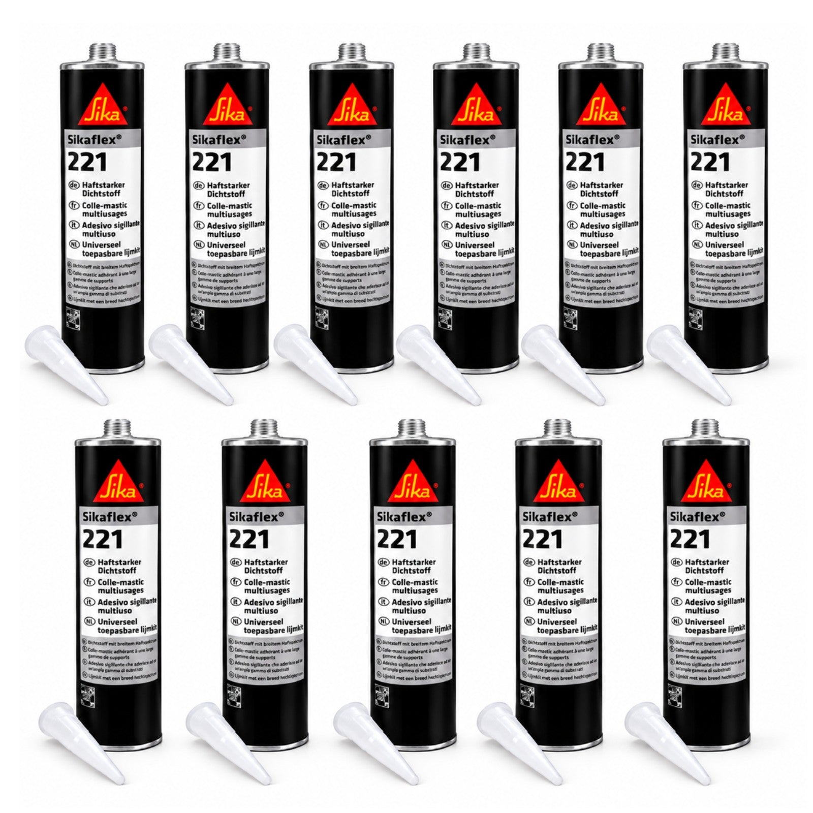 x11 Sikaflex 221 White Silicone Sealant Adhesive Motorhome Caravan Bathroom