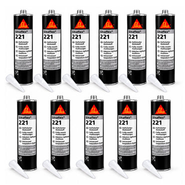 x11 Sikaflex 221 White Silicone Sealant Adhesive Motorhome Caravan Bathroom