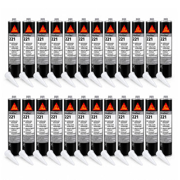 BOX of 24 Sikaflex 221 White Multipurpose Strong Adhesive Sealant  Motorhome Bathroom (24 ITEMS)