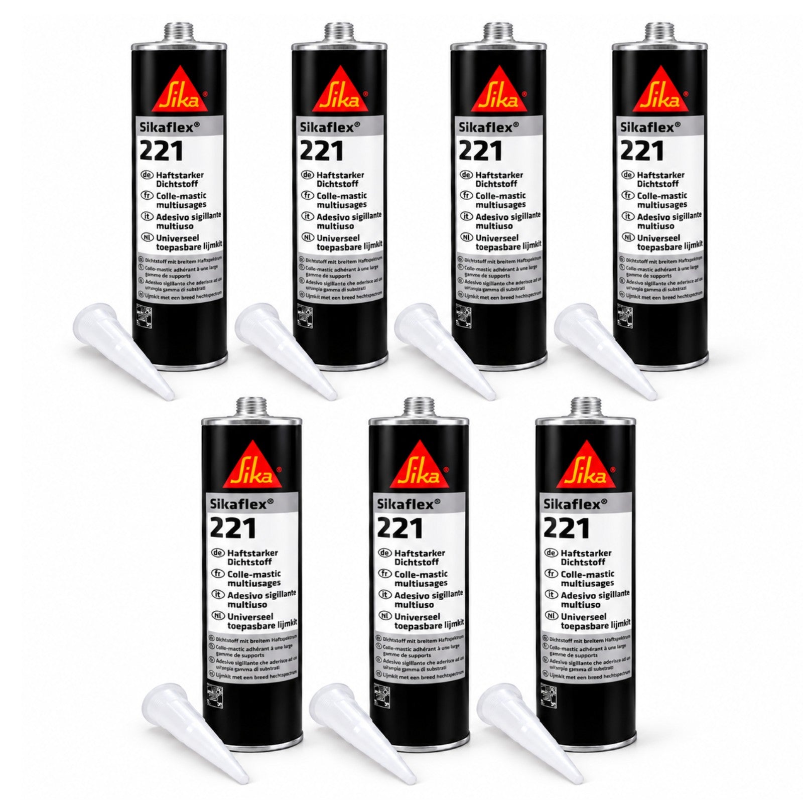 x3 Sikaflex 221 White Silicone Sealant Adhesive Motorhome Caravan Bathroom
