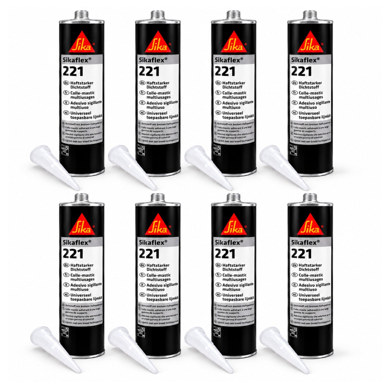 x3 Sikaflex 221 White Silicone Sealant Adhesive Motorhome Caravan Bathroom