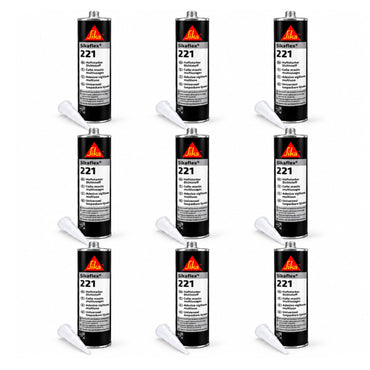 x9 Sikaflex 221 White Silicone Sealant Adhesive Motorhome Caravan Bathroom