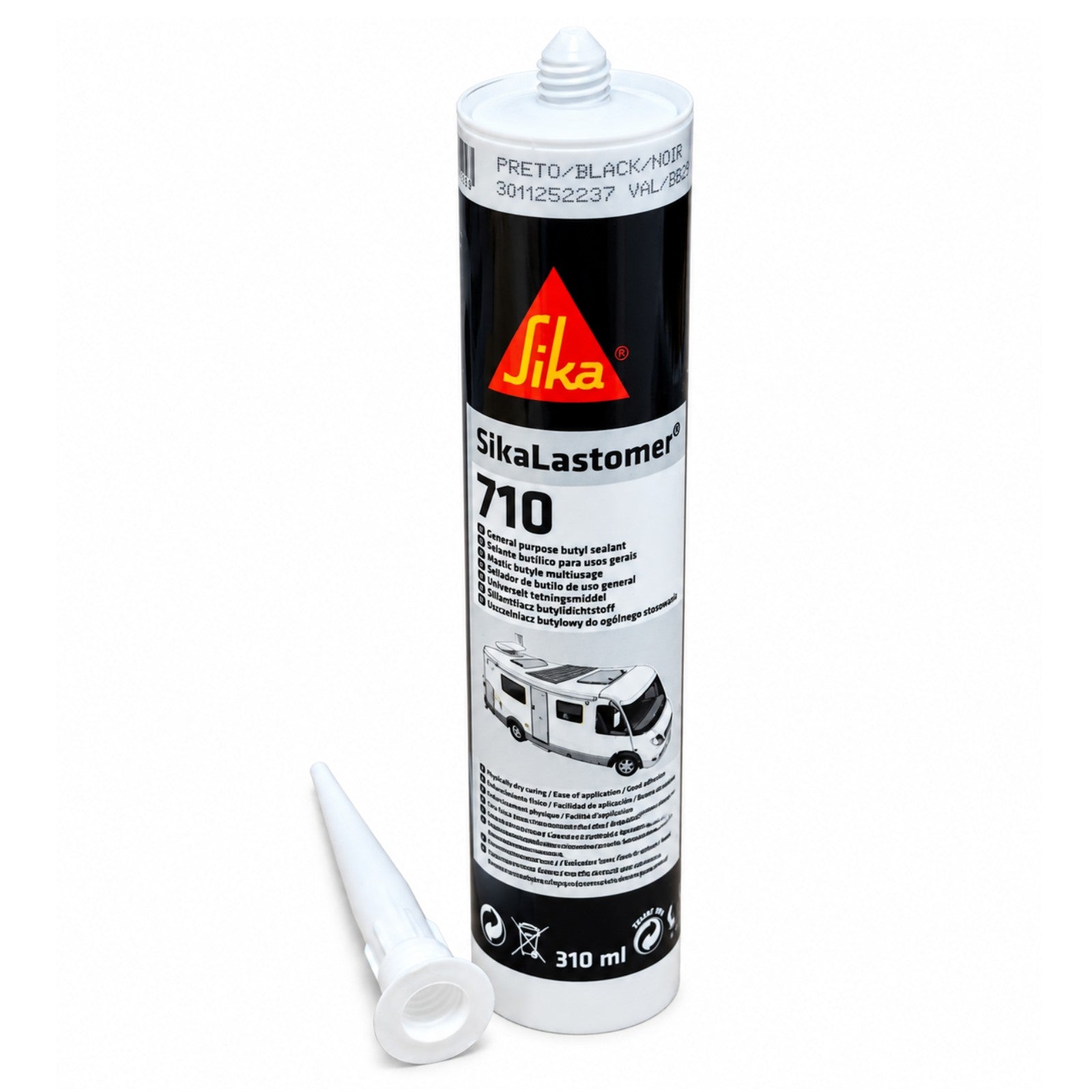 Sika® Lastomer 710 Black Butyl Sealant 310ml Cartridge – Vehicle & Caravan Sealant