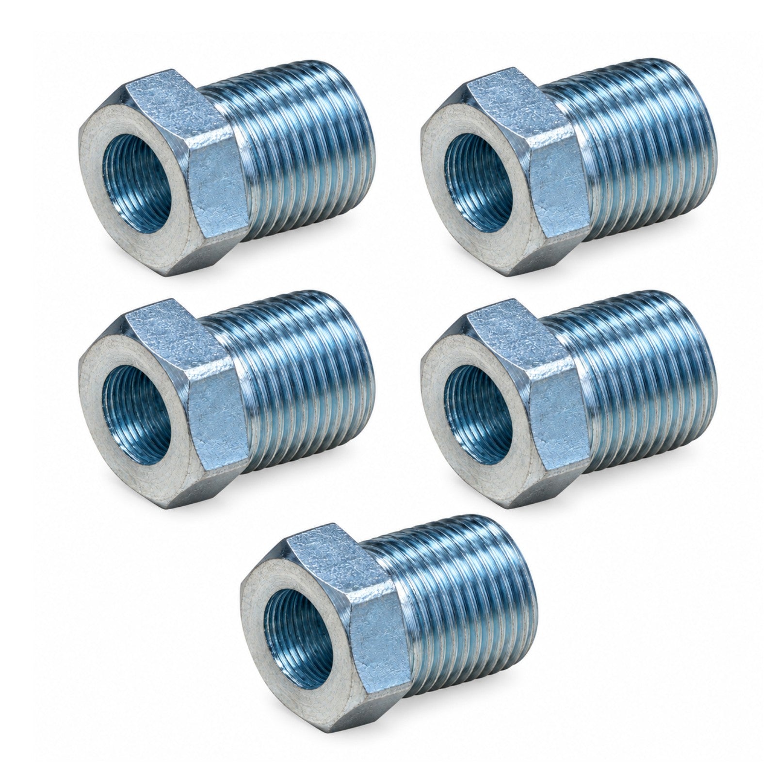 10 x 8mm Nut with 12mm Thread Steel LPG Autogas Hose Fitting Connector