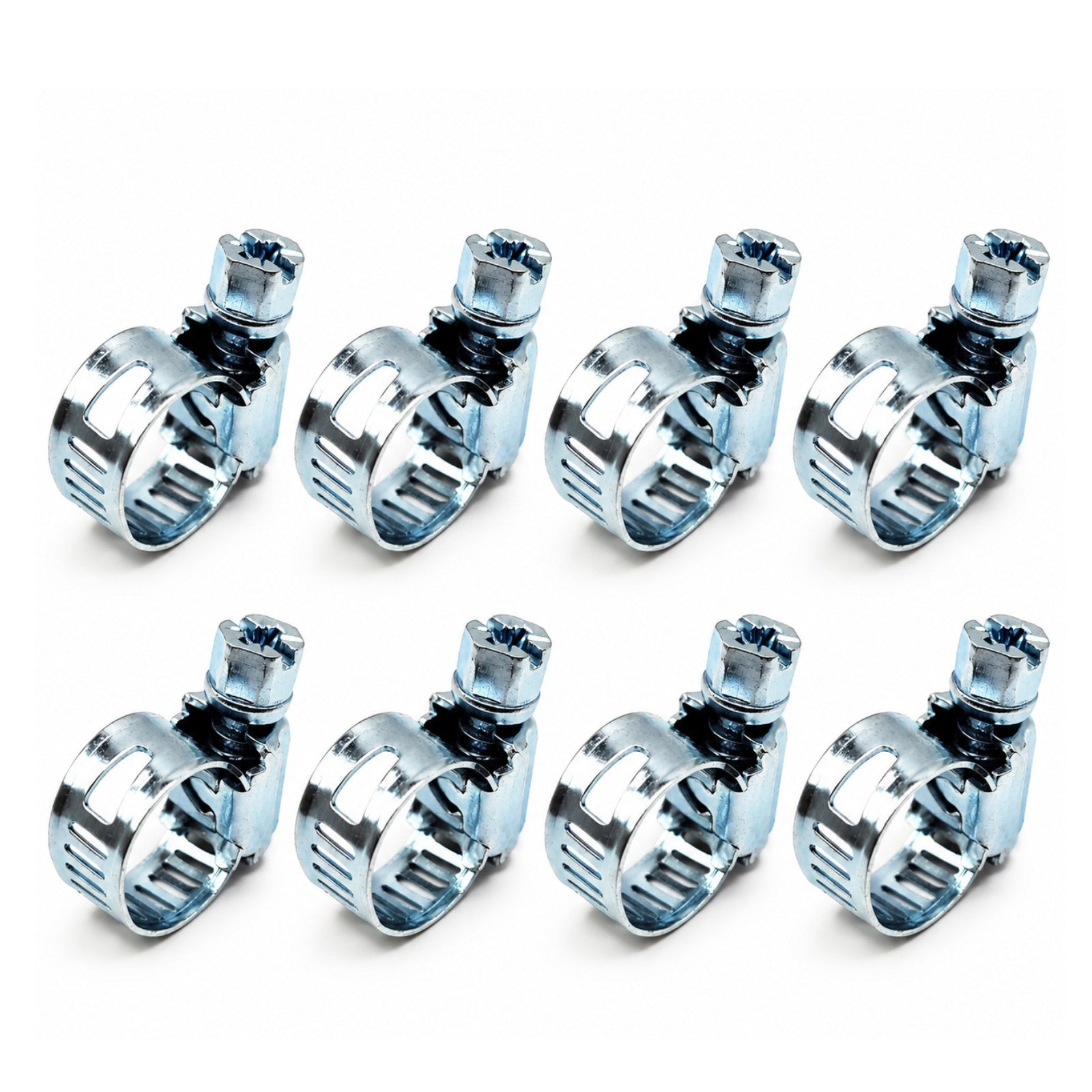 4 Pcs Hose Jubilee Clips Adjustable 8-12mm Range Steel Hose Clamp