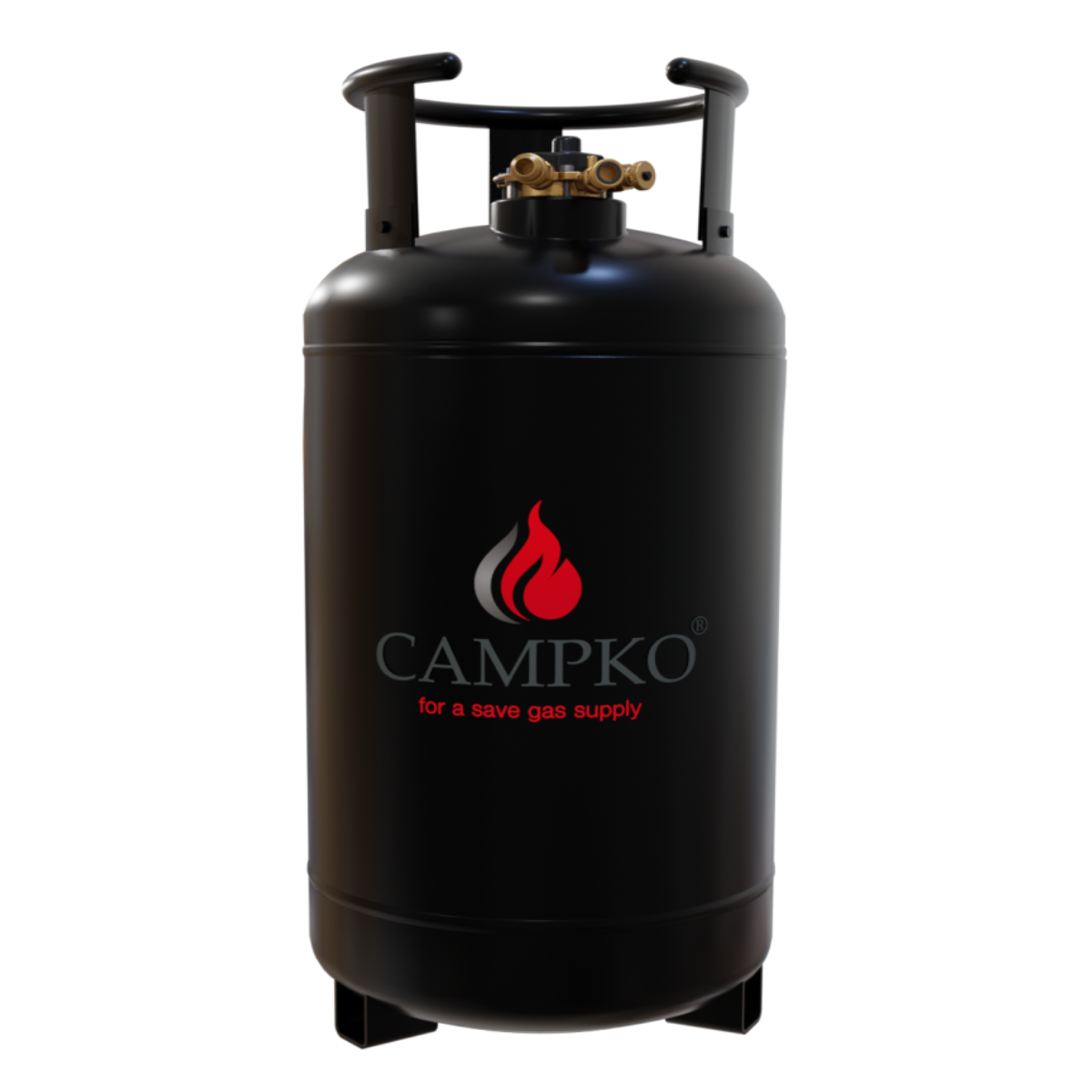 CAMPCO REFILLABLE GAS LPG BOTTLE 36 LTR (16KG) integrated multivalve with automatic 80% filling stop