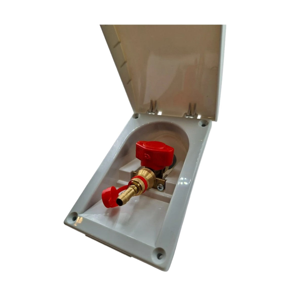 LPG Gas Outtake Outlet Socket RAL 9010 White – Quick Release Coupling External Gas Point for Caravans Motorhomes Campervans  BBQs