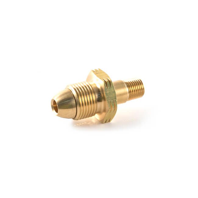 UK propane Gas Bottle POL 5/8" L/H Adapter to 1/4" R/H thread end