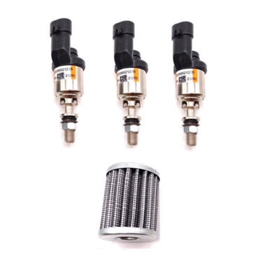 BRC MTM set 3X Orange LPG Injectors old Screw type + VAPOUR FILTER