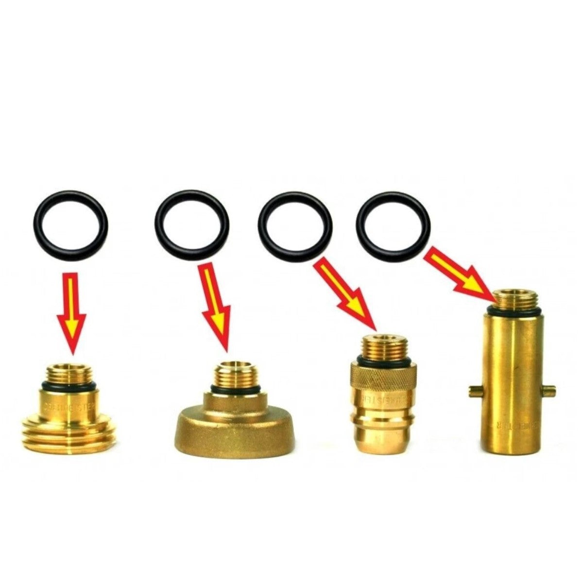 4 X spare rubber washers gaskets seals 21.8mm for LPG gas refill adapters