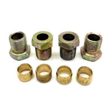 LPG 4 x nuts and 4 x olives M12x1 Barrel Compresion for 8mm copper, flexi pipe