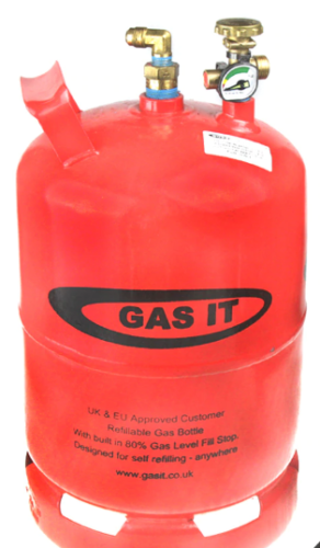 REFILL dish adapter for gas lpg propane bottle gaslow gasit jic 3/4 unf