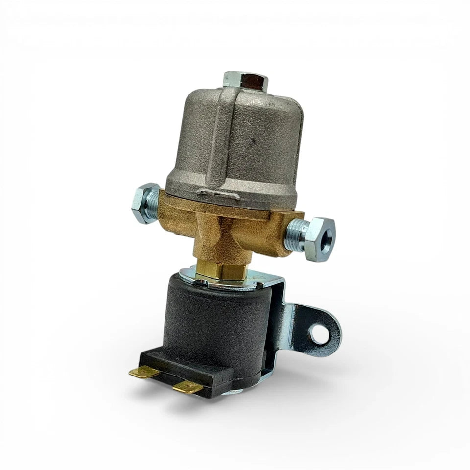 LPG, gas shut-off valve with liquid gas filter, 12V, 6mm-M10 connection
