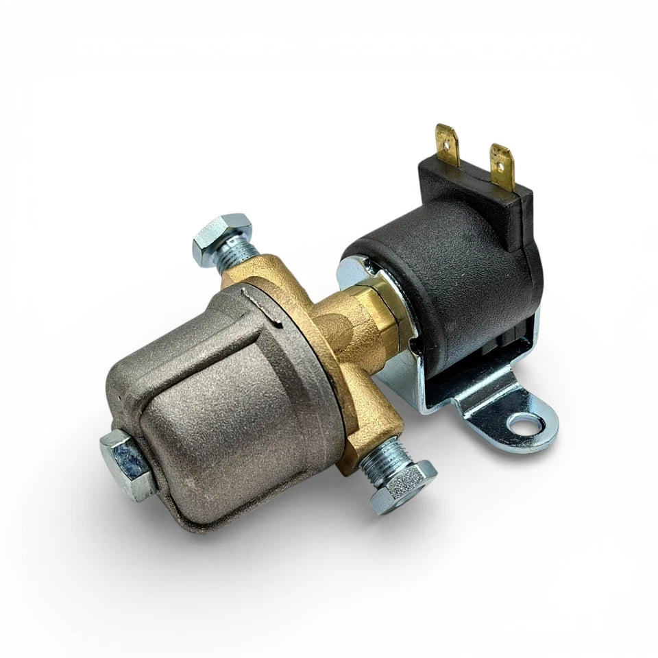 LPG, gas shut-off valve with liquid gas filter, 12V, 6mm-M10 connection